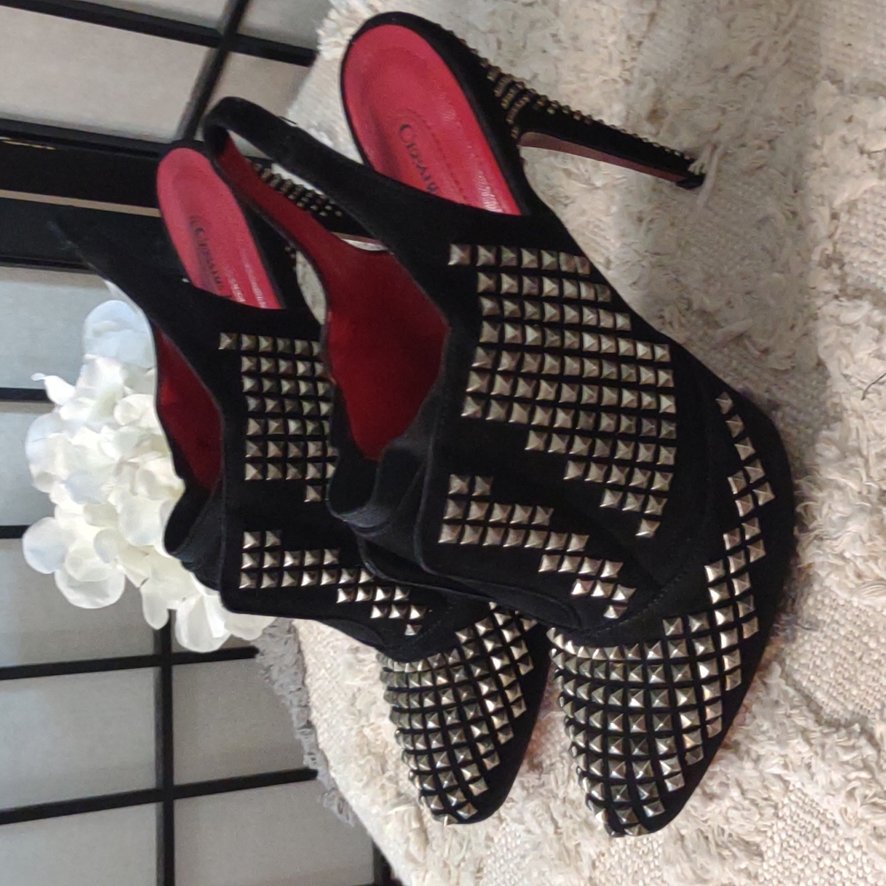 Cesare Paciotti Studded Black 🔥 Pumps - Picture 2 of 6